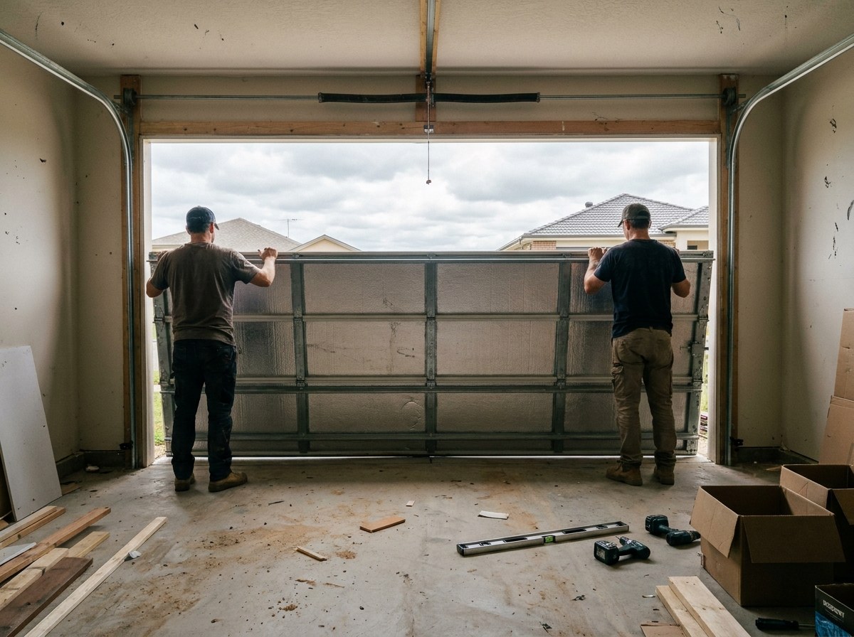 New garage door installation