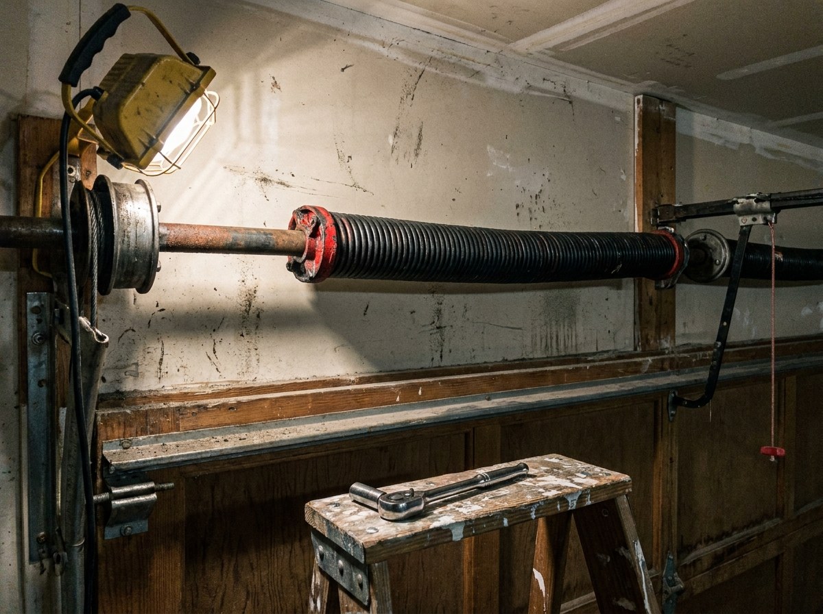 Garage door spring replacement